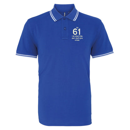 61st Birthday Tipped Polo Shirt