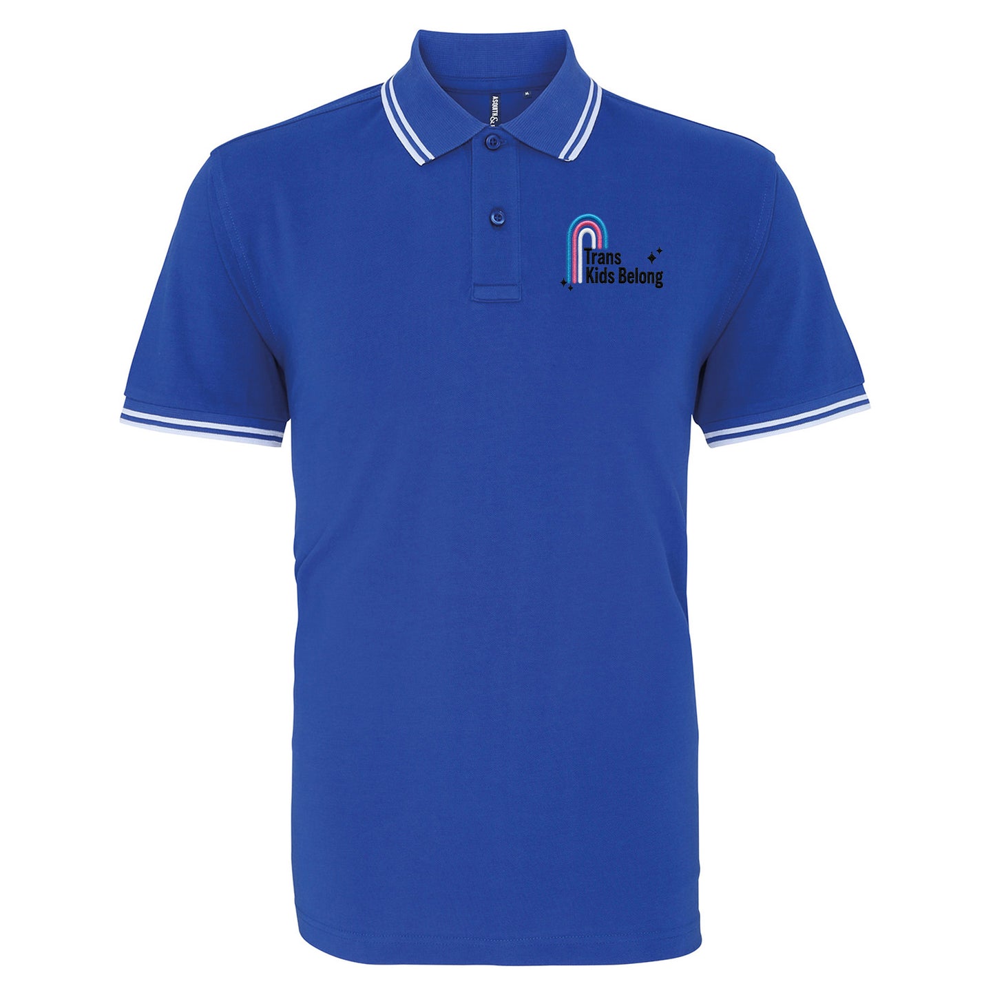 Trans Kids Belong Tipped Polo Shirt