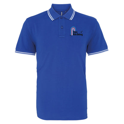 Trans Kids Belong Tipped Polo Shirt