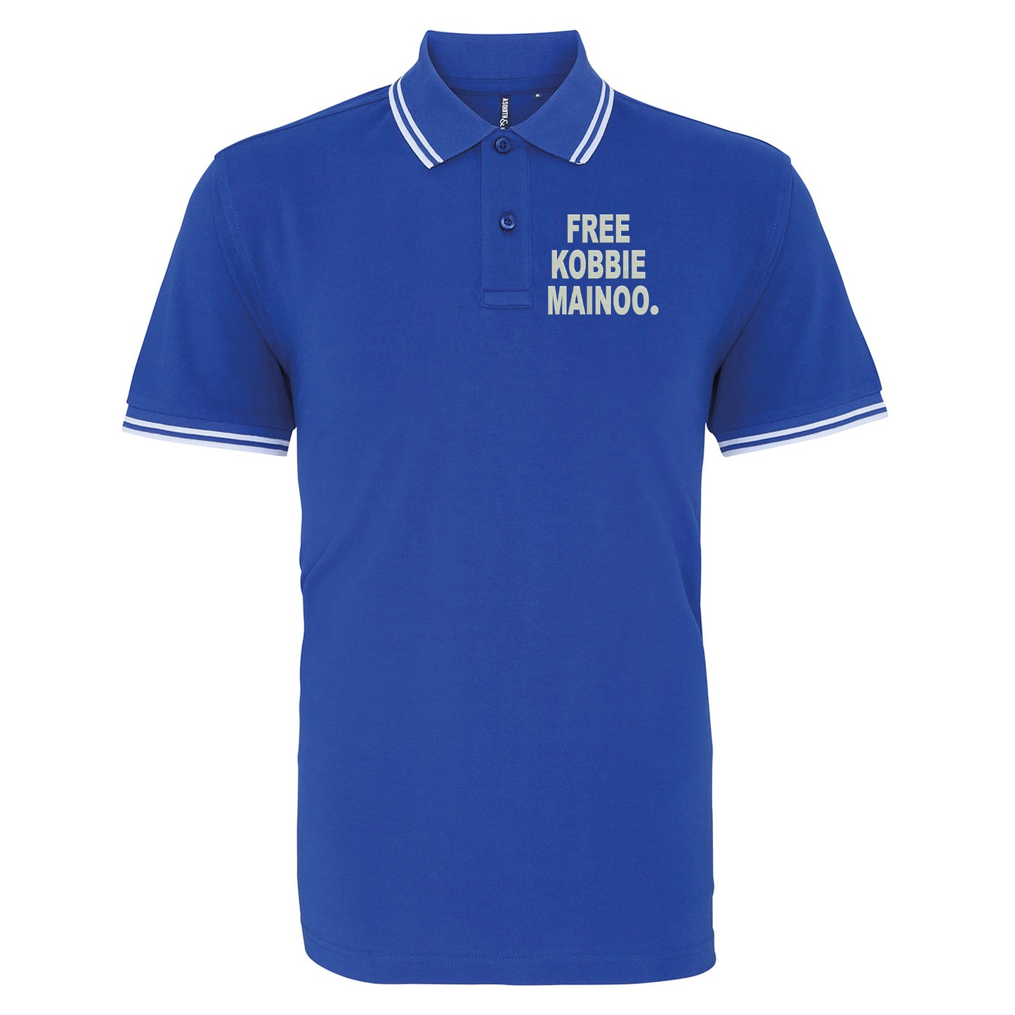 Free Kobbie Mainoo Embroidered Tipped Polo Shirt
