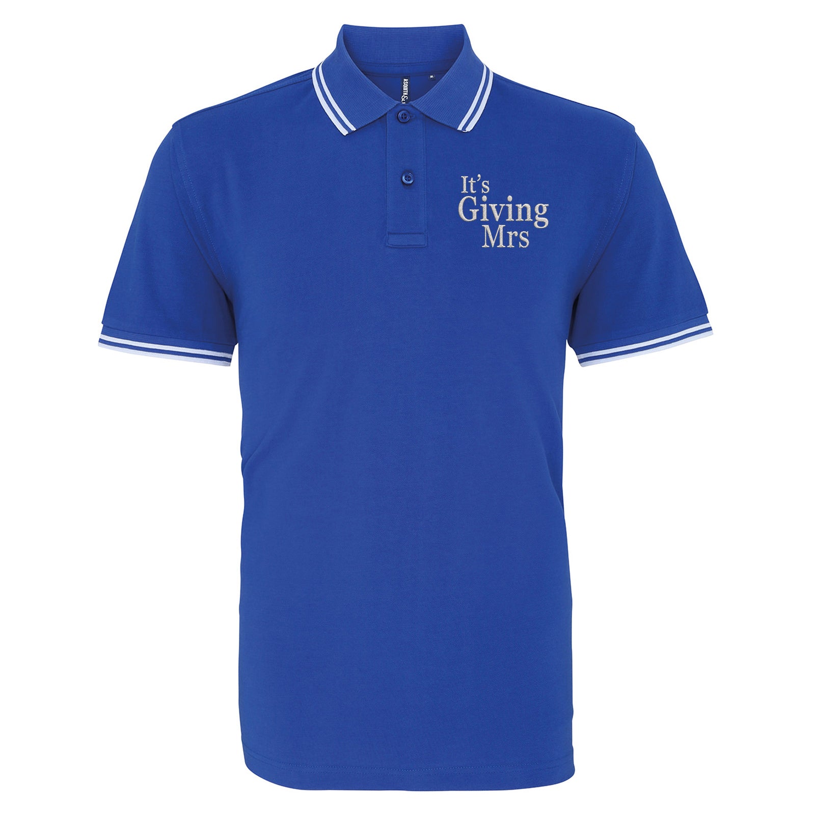 It's Giving Mrs Tipped Polo Shirt