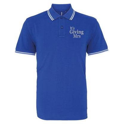 It's Giving Mrs Tipped Polo Shirt