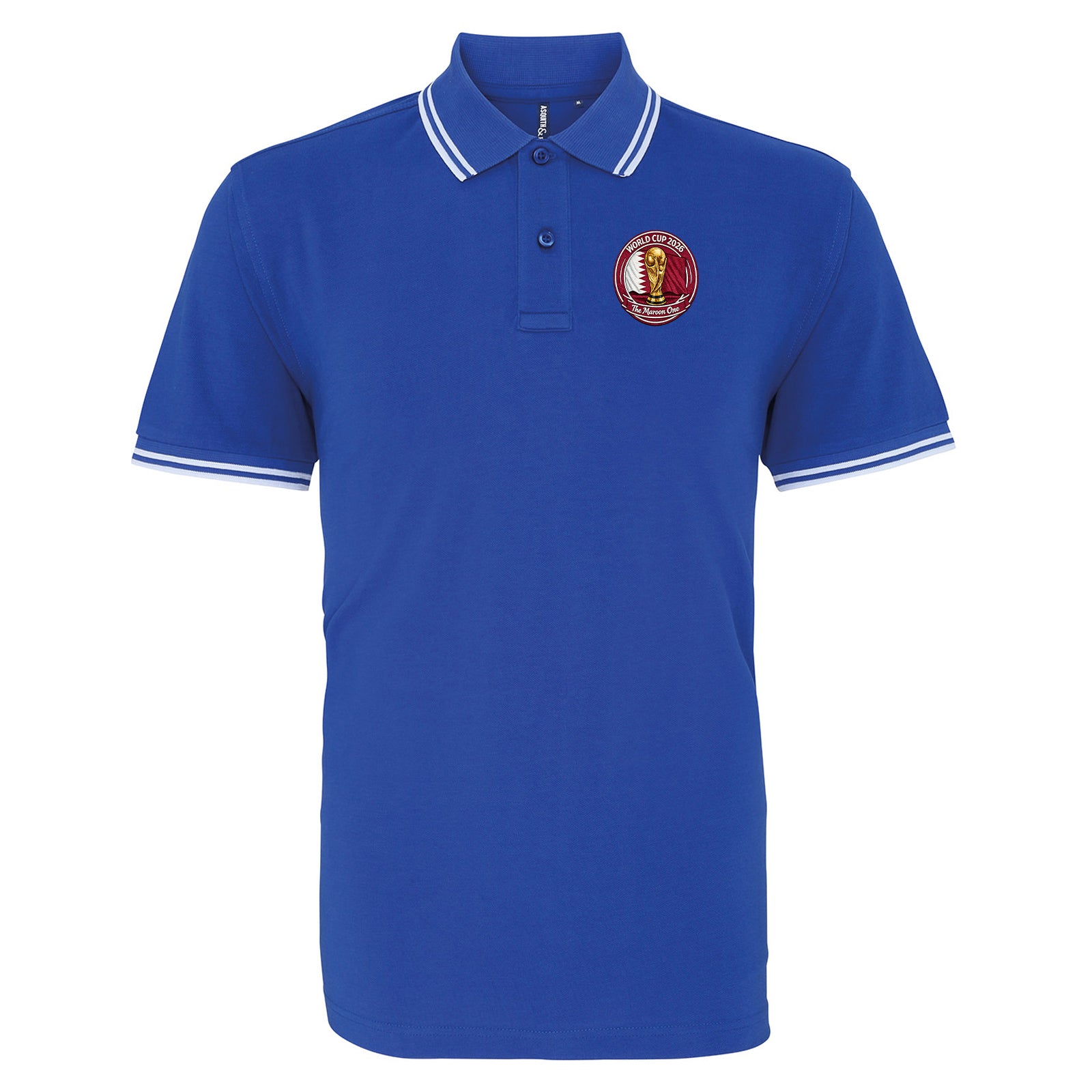 Qatar World Cup 2026 Tipped Polo Shirt
