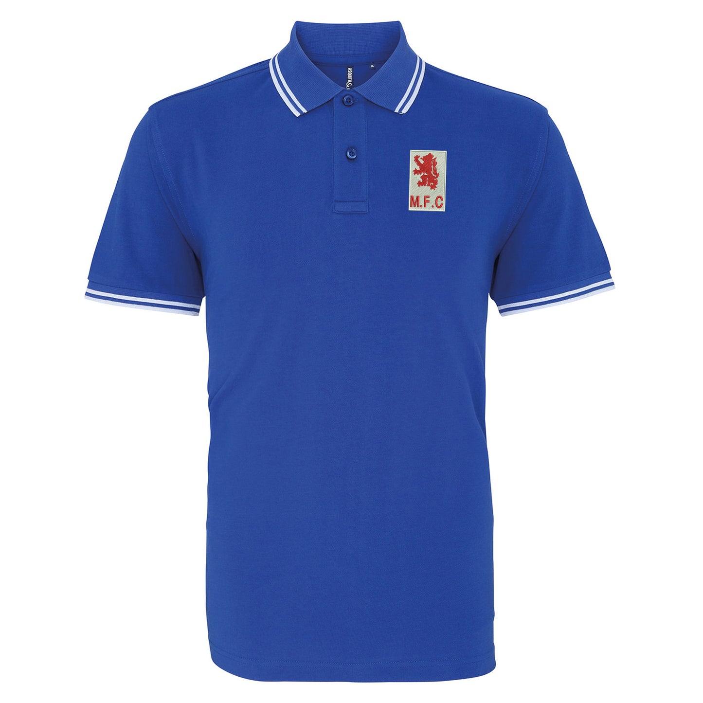 Retro Middlesbrough 1973 Embroidered Tipped Polo Shirt