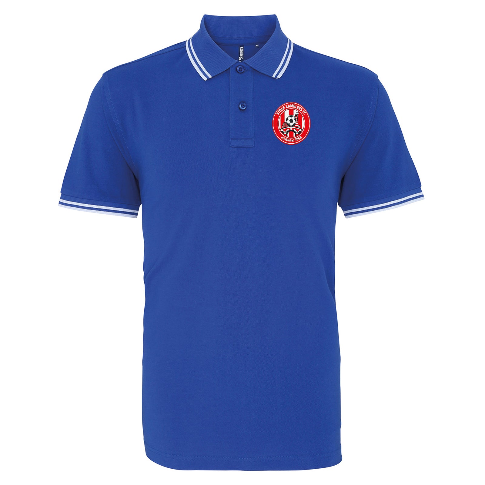 Retro Stoke City Football Tipped Polo Shirt 