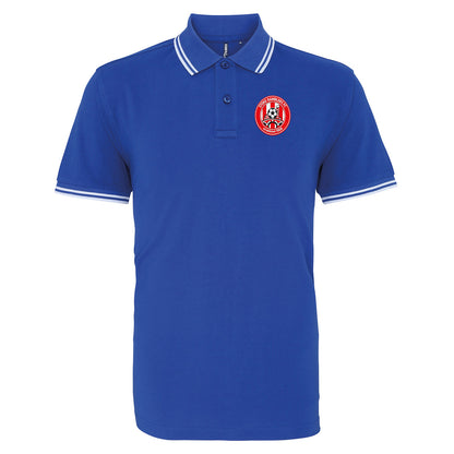 Retro Stoke City Football Tipped Polo Shirt 