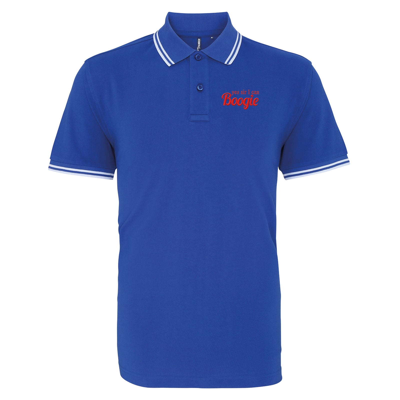 Yes Sir I Can Boogie Retro 70s 80s Disco Dancing Tipped Polo Shirt
