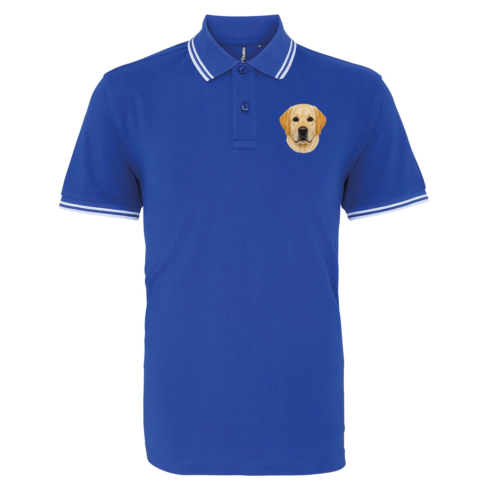 Labrador Dog Face Tipped Polo Shirt