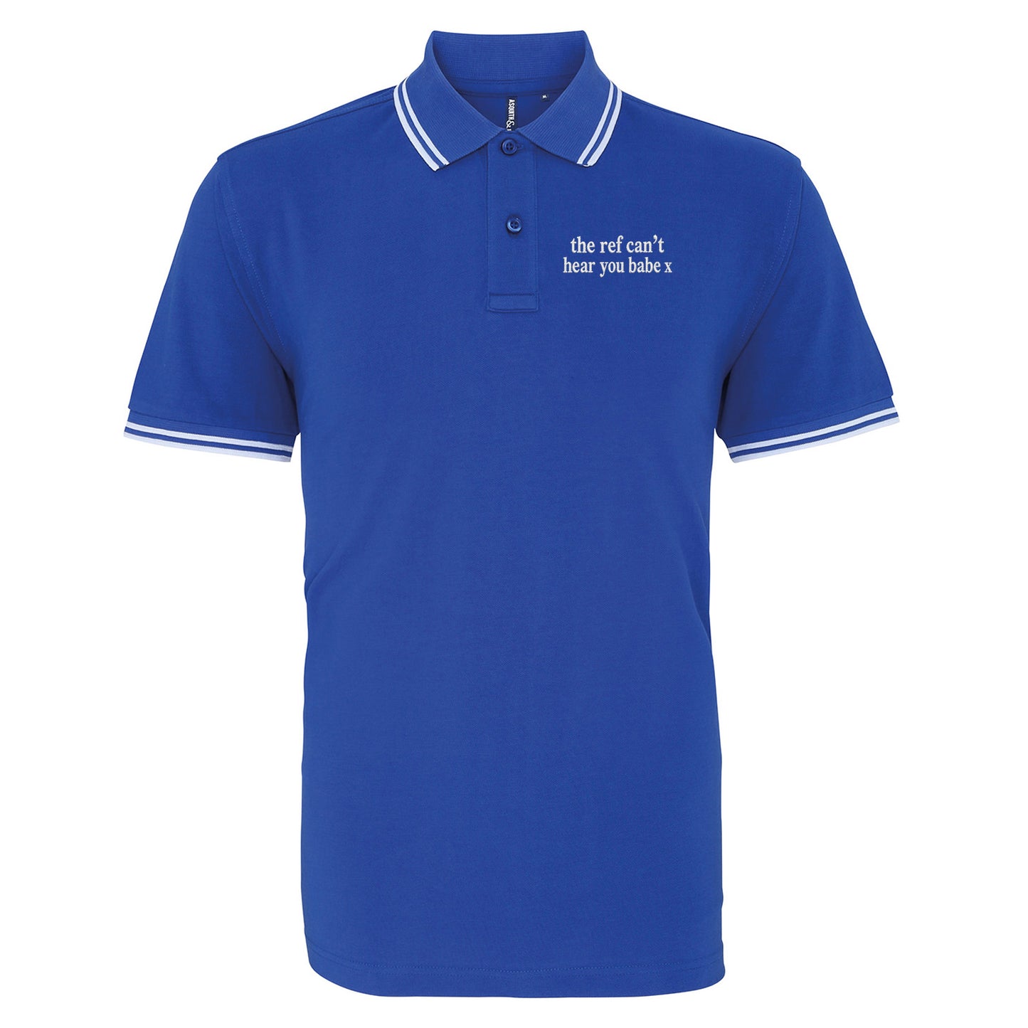 The Ref Can't Hear You Babe x Tipped Polo Shirt 