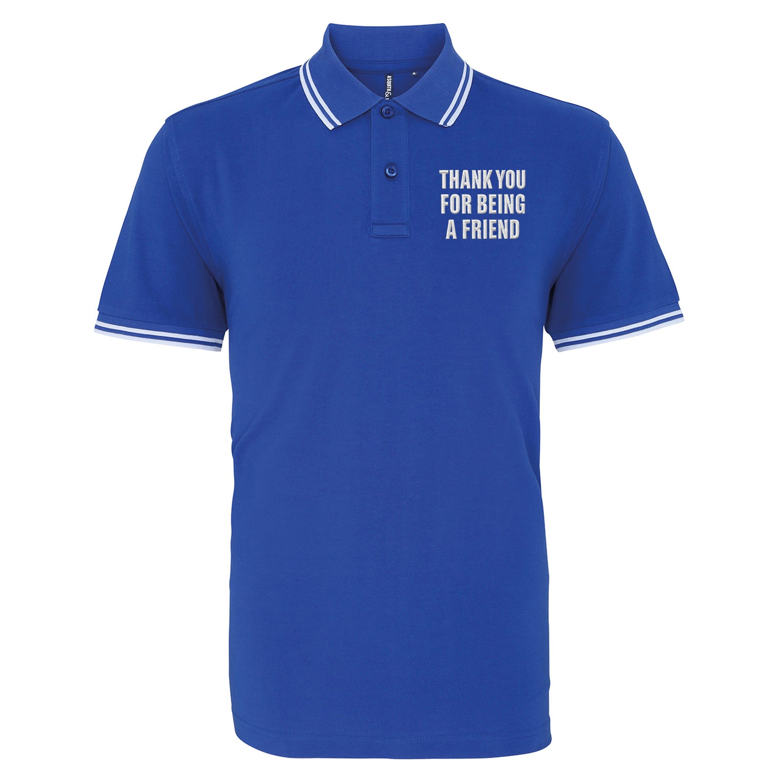 Thank You for Being a Friend Tipped Polo Shirt