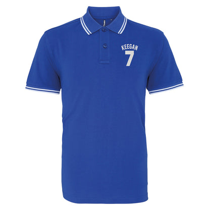 Kevin Keegan Football Tipped Polo Shirt 