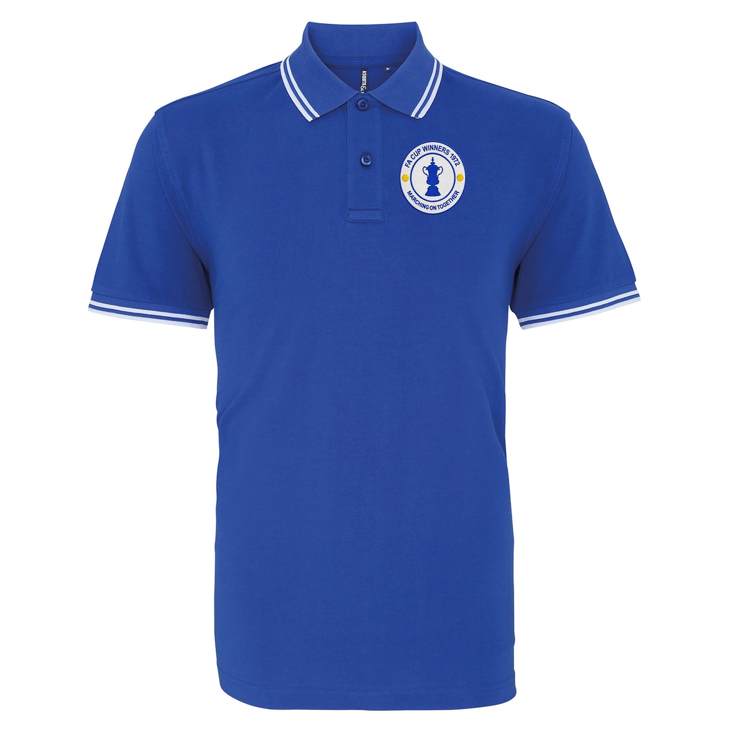 Old School Leeds United Tipped Polo Shirt 
