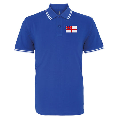 Royal Navy White Ensign Flag Tipped Polo Shirt
