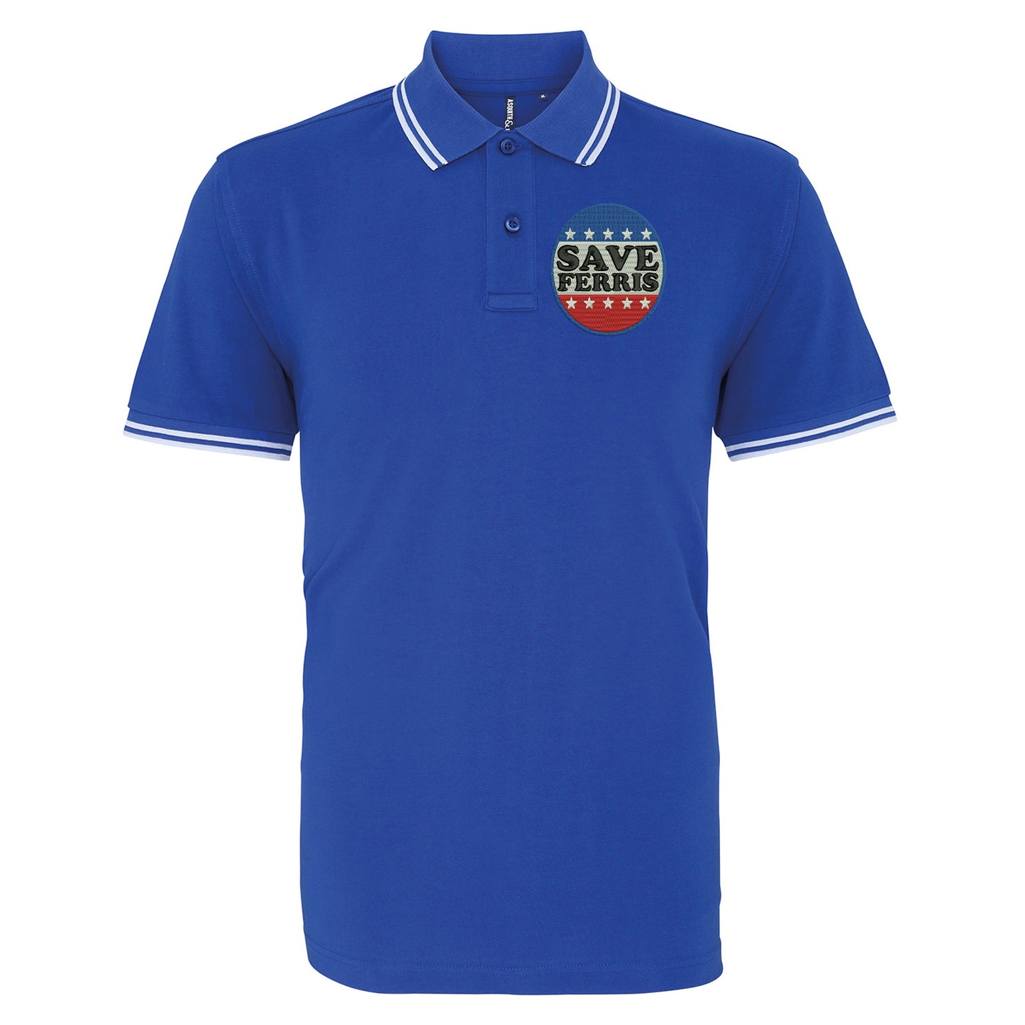 Save Ferris Punk Rock Tipped Polo Shirt