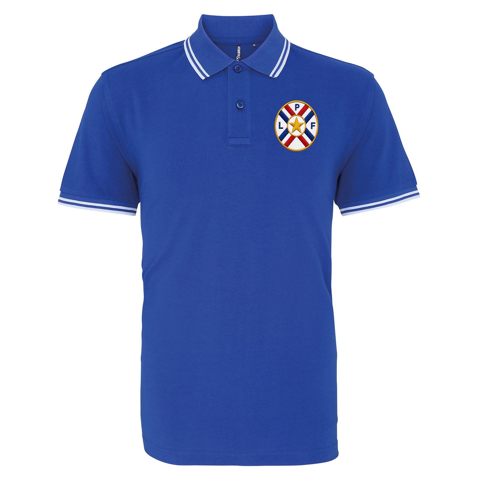 Classic Paraguay Football Tipped Polo Shirt