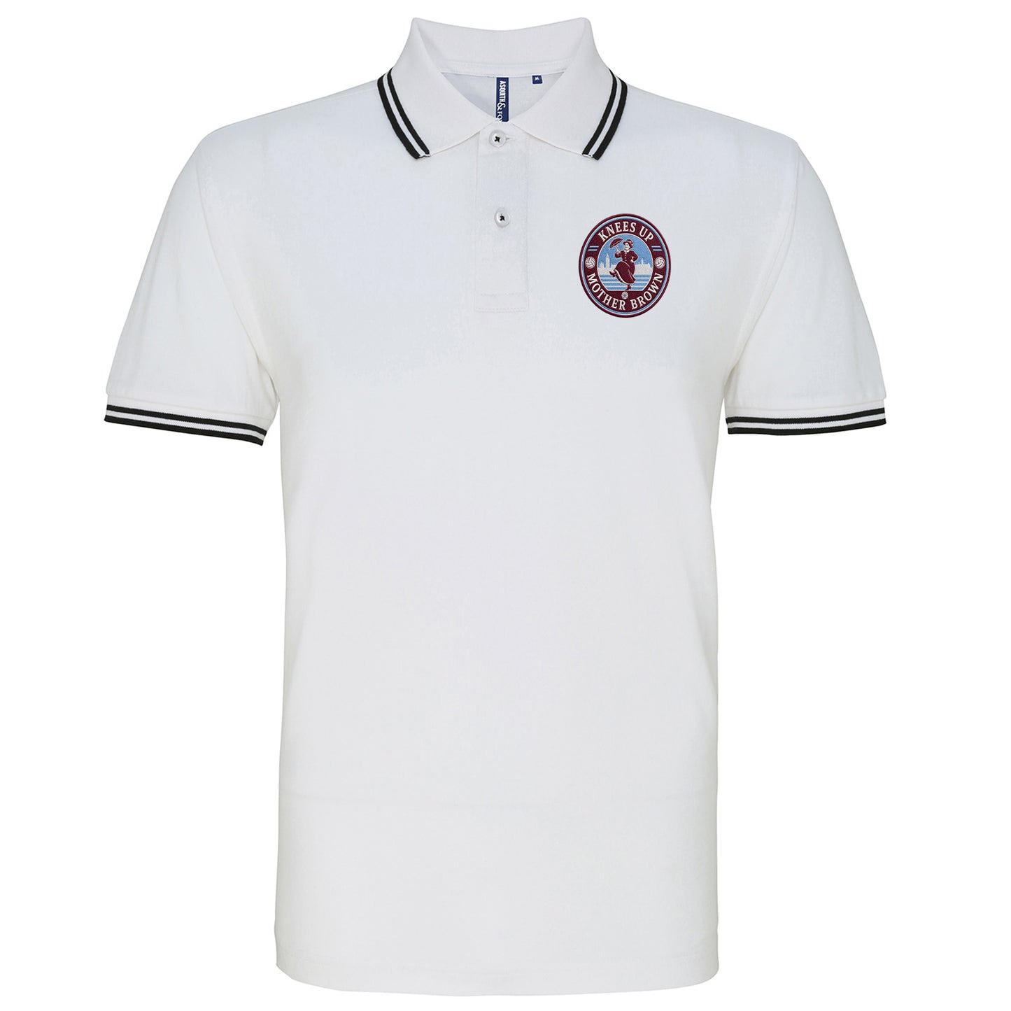 Knees Up Mother Brown West Ham KUMB Tipped Polo Shirt 
