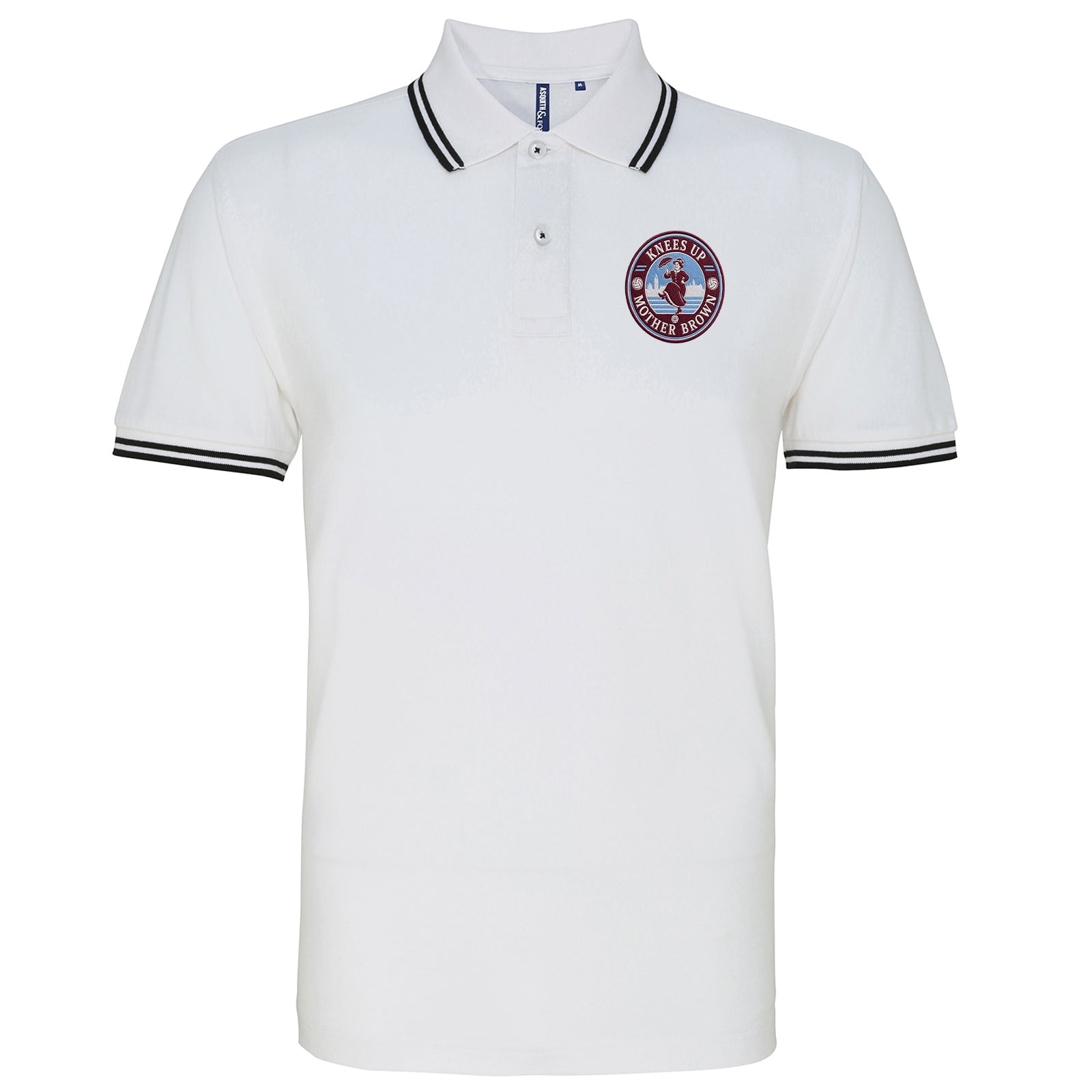 Knees Up Mother Brown West Ham KUMB Tipped Polo Shirt 