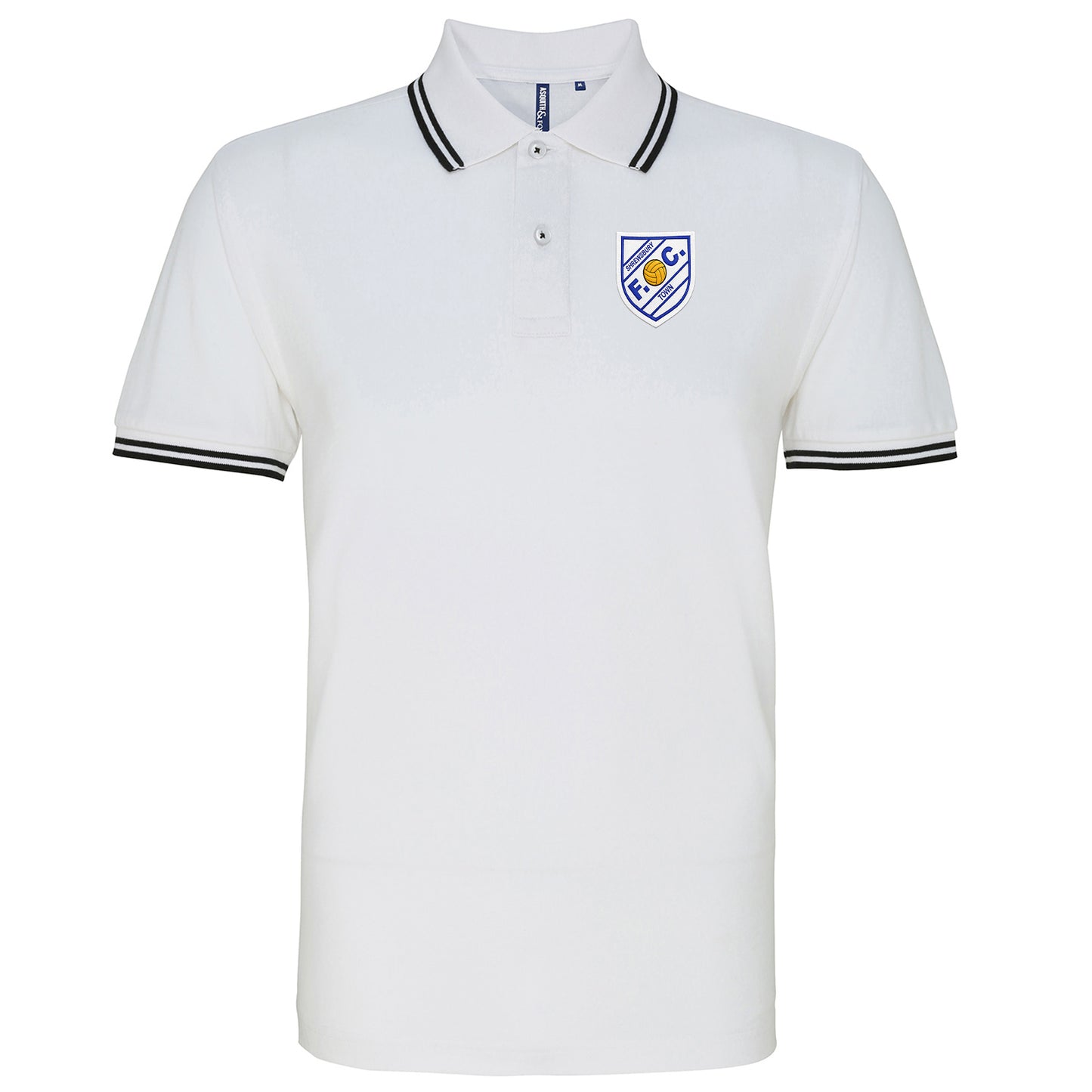 Old School Shrewsbury Town Football Tipped Polo Shirt