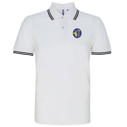 Retro Merthyr Tydfil Embroidered Tipped Polo Shirt