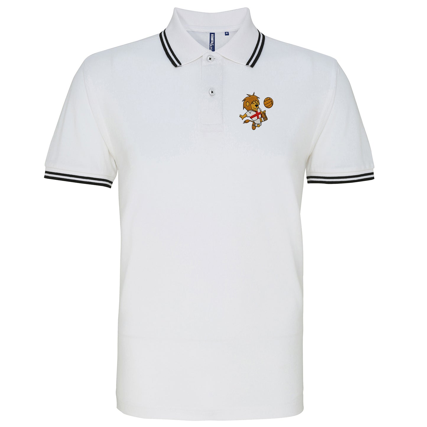 England World Cup Willie 1966 Tipped Polo Shirt