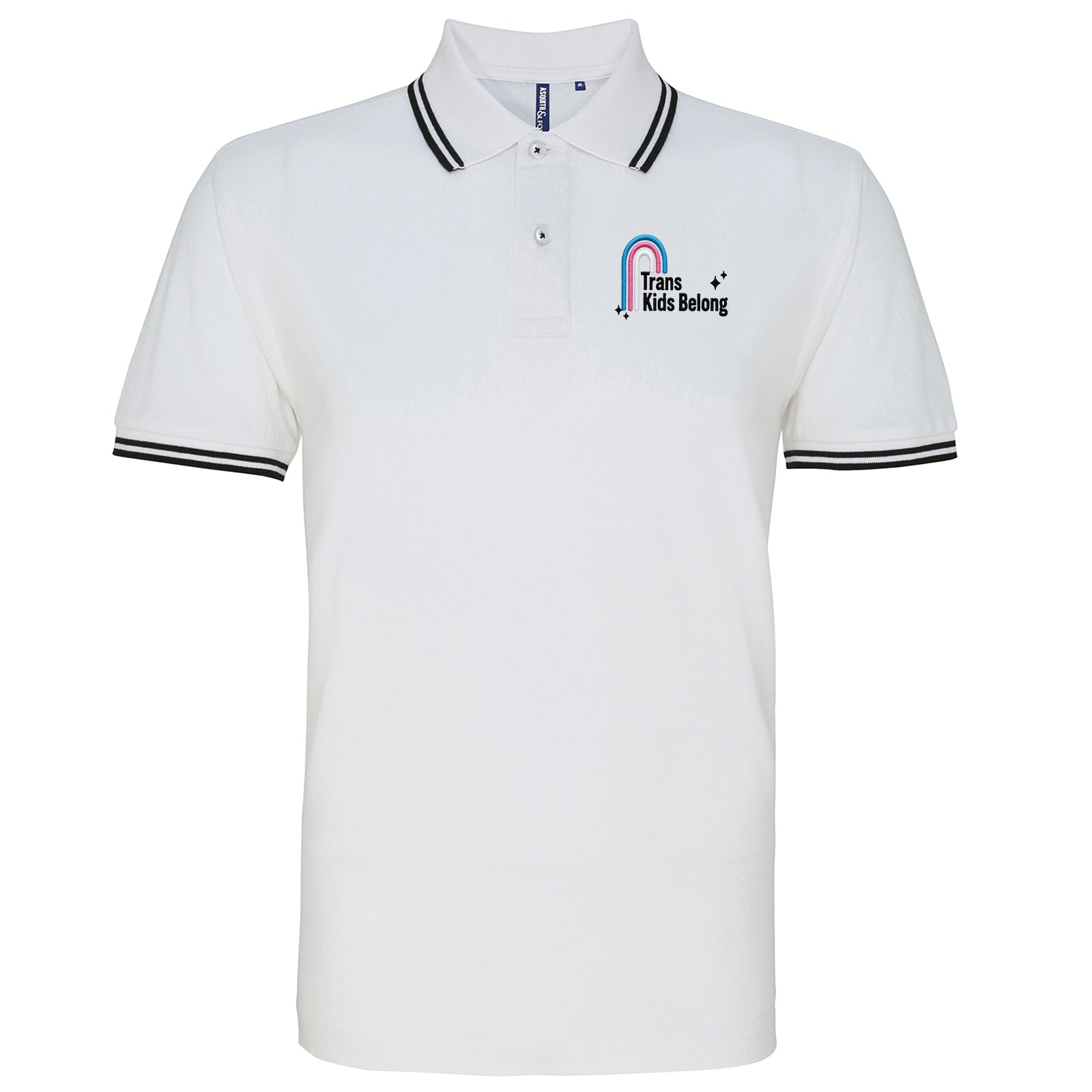 Trans Kids Belong Tipped Polo Shirt