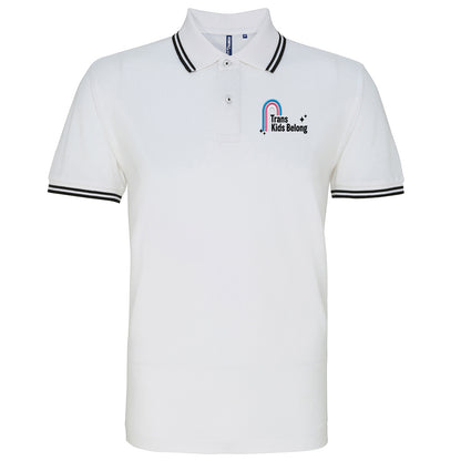 Trans Kids Belong Tipped Polo Shirt
