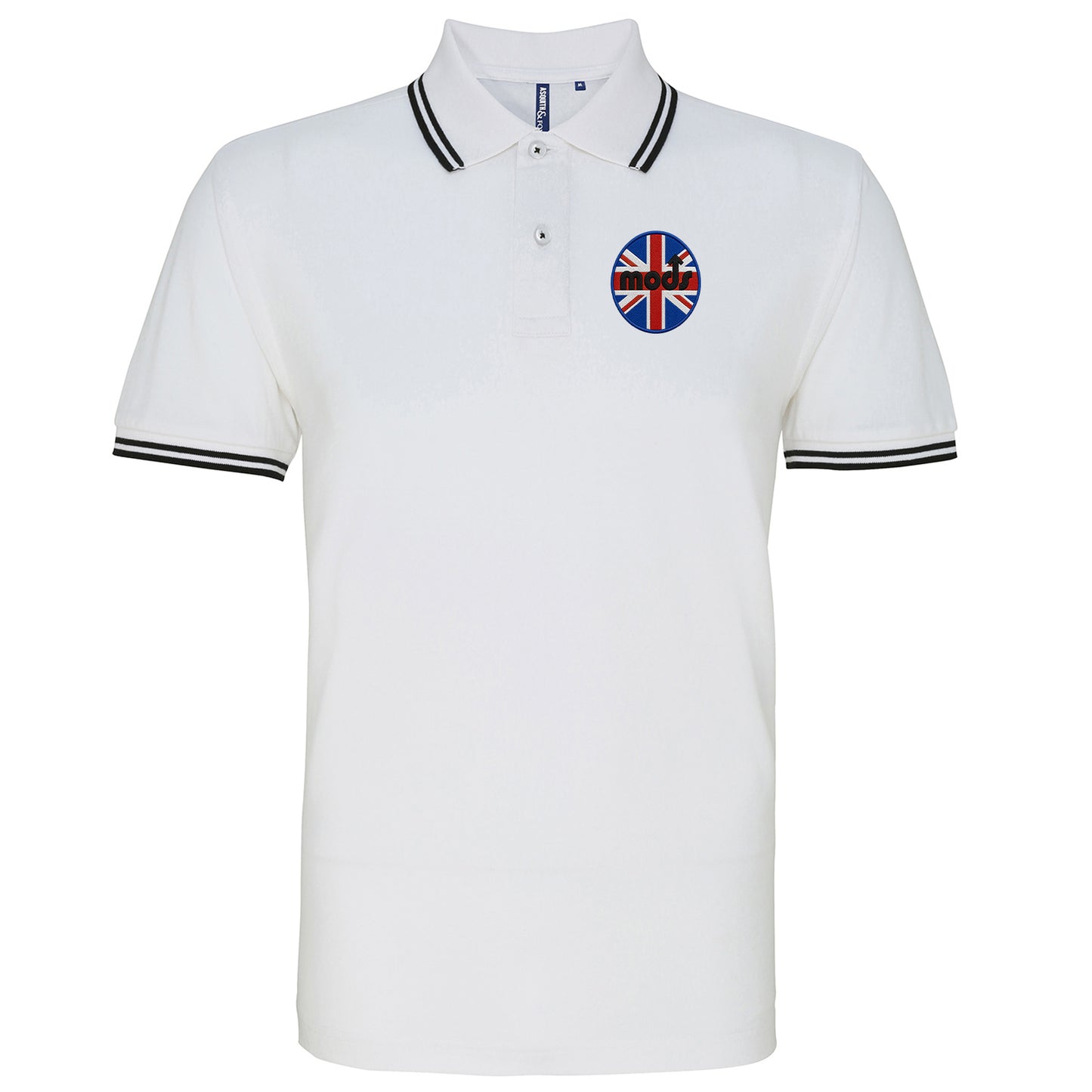 Mods Union Jack Tipped Polo Shirt
