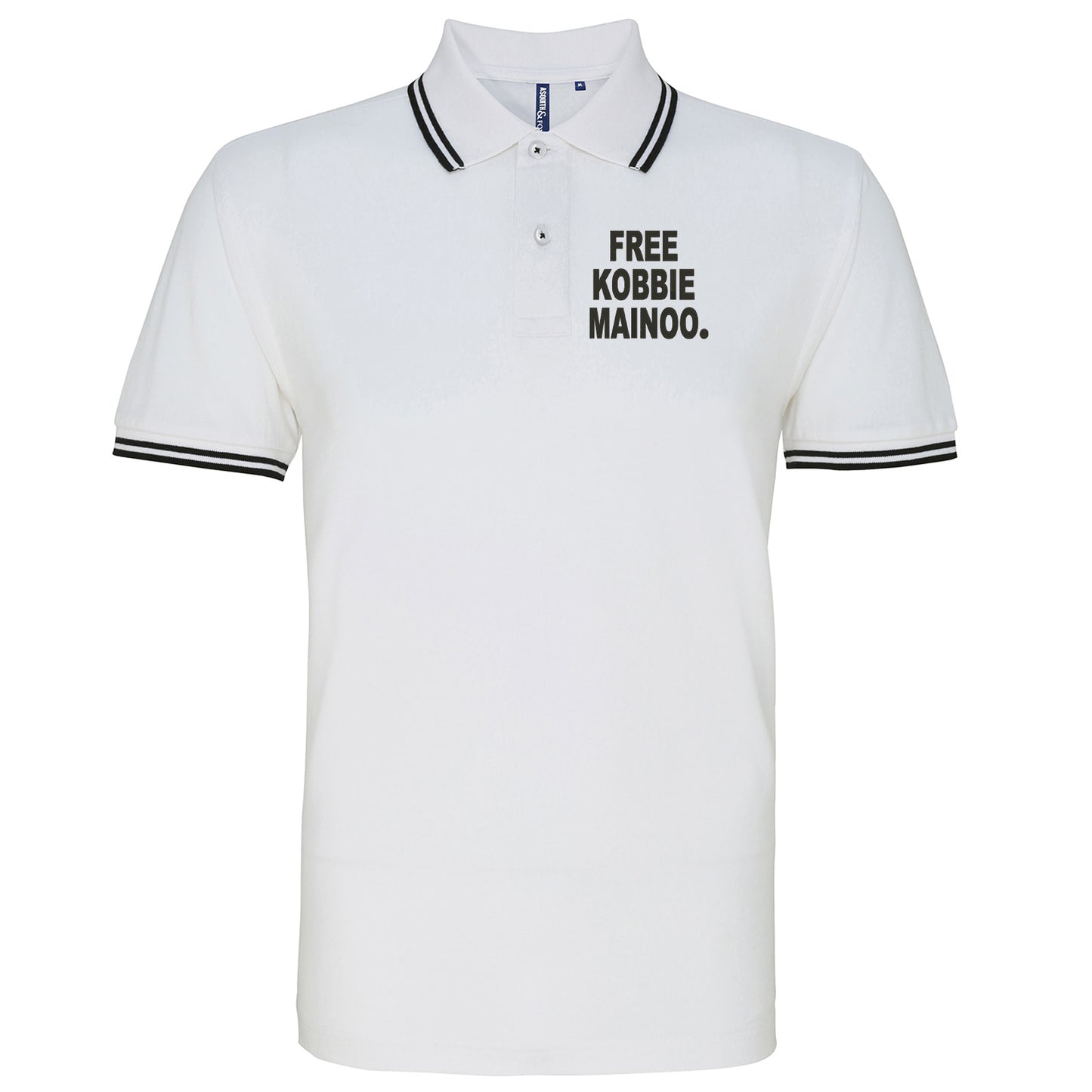Free Kobbie Mainoo Embroidered Tipped Polo Shirt
