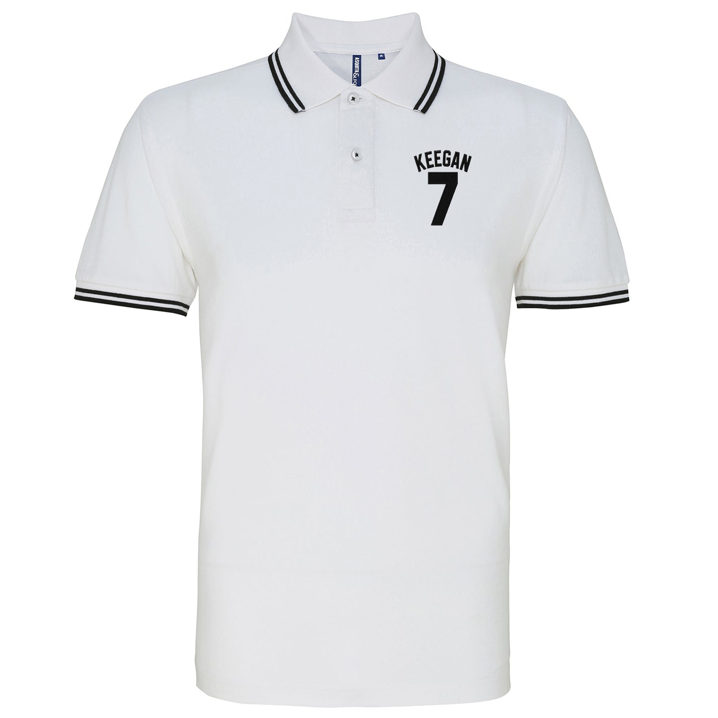 Kevin Keegan Football Tipped Polo Shirt 