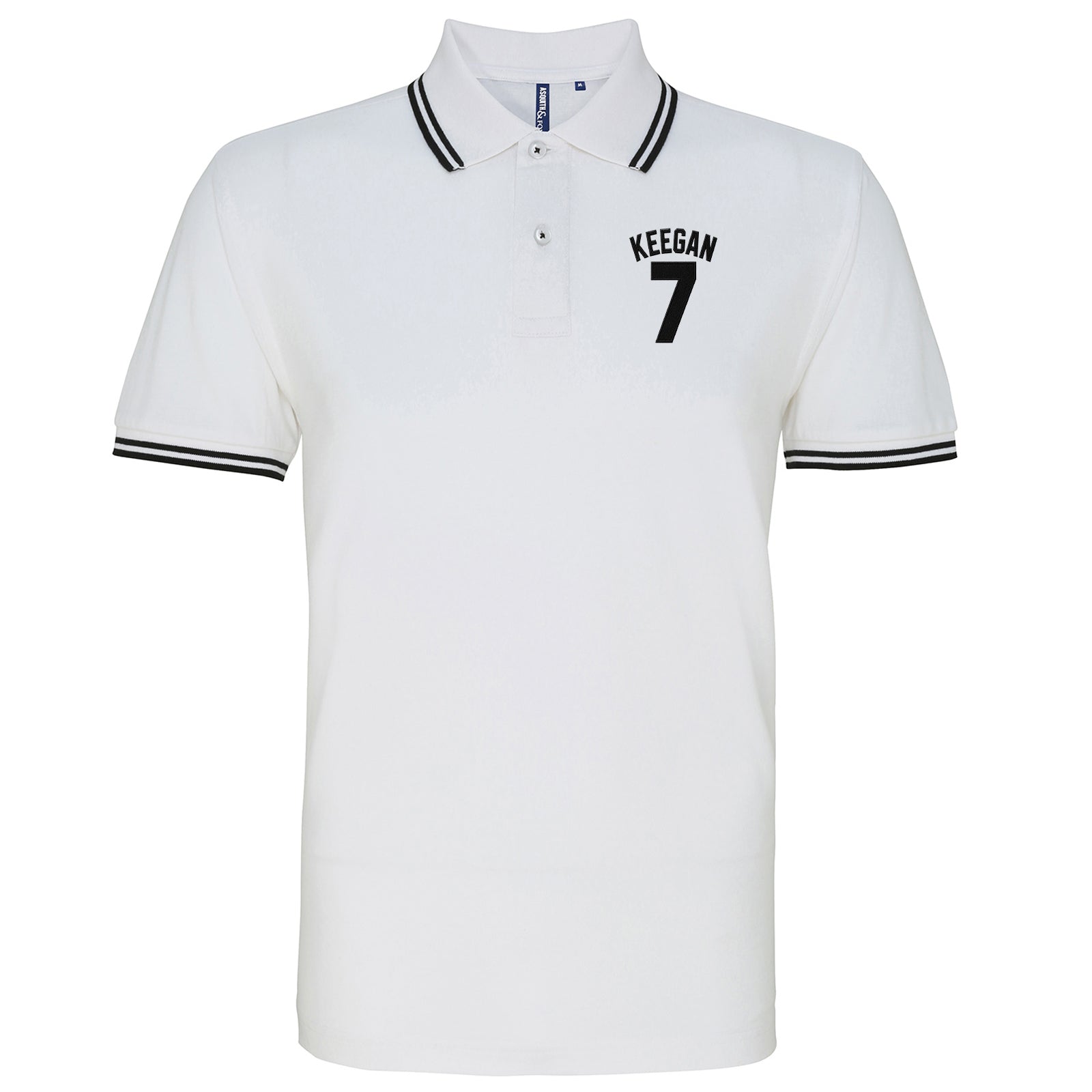 Kevin Keegan Football Tipped Polo Shirt 
