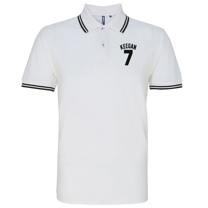 Kevin Keegan Football Tipped Polo Shirt 