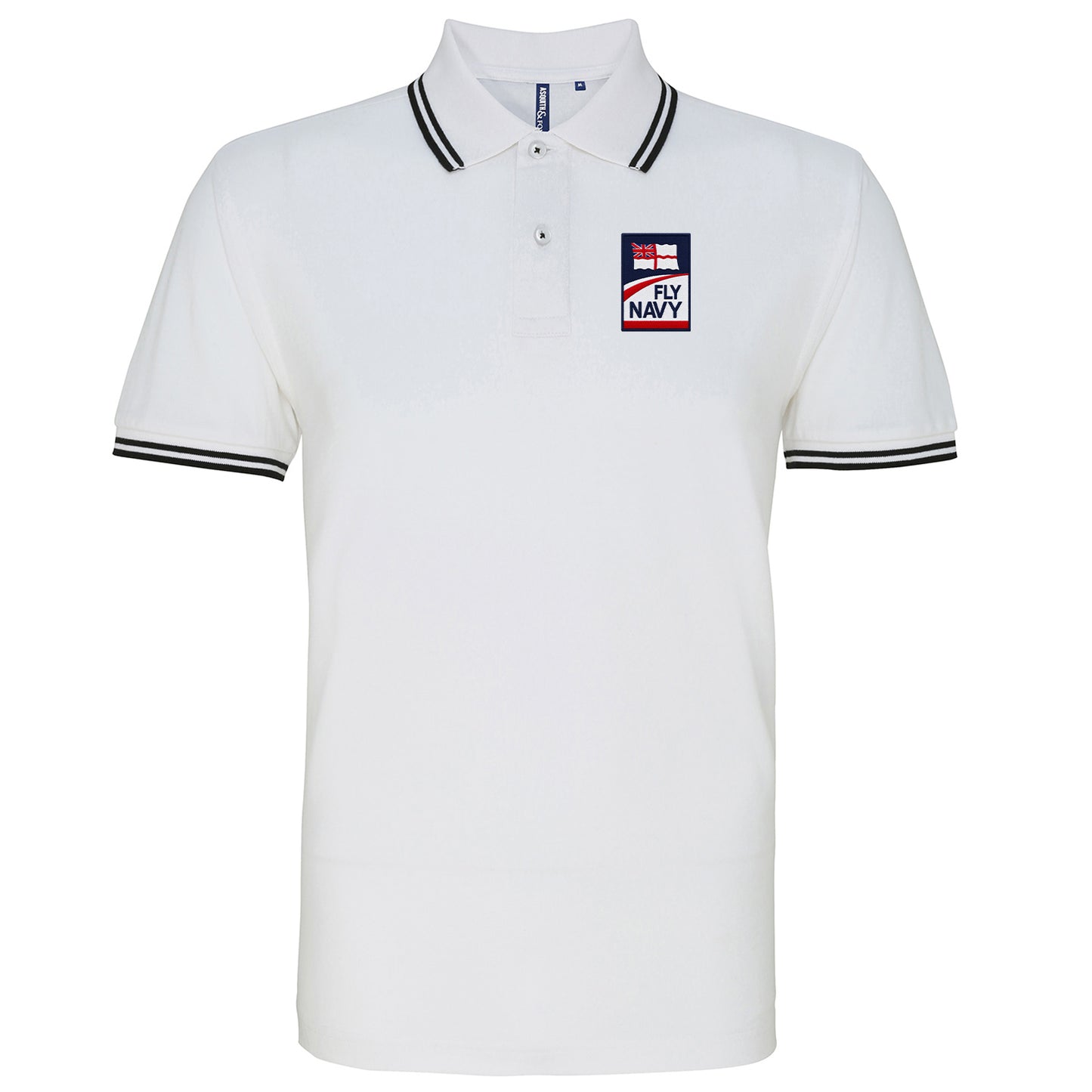 Fly Royal Navy Tipped Polo Shirt
