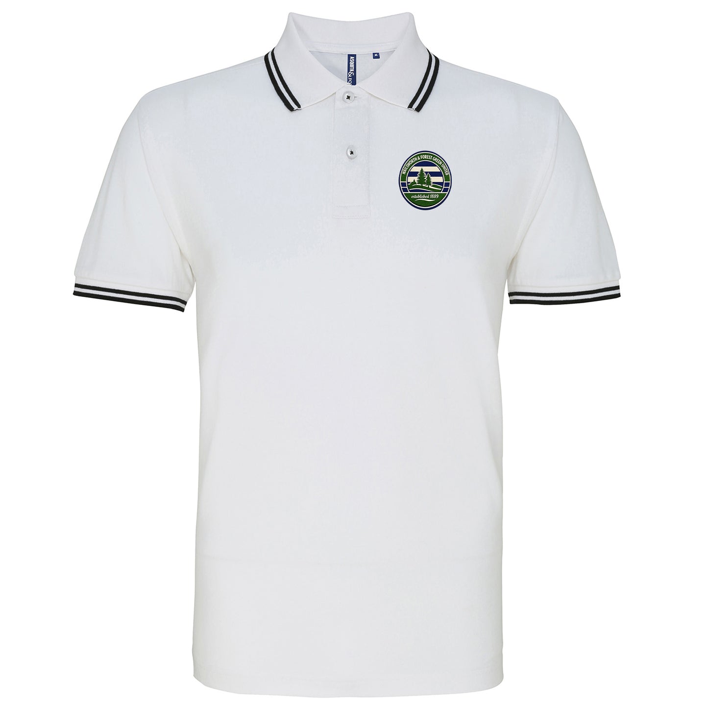 Retro Forest Green Rovers Tipped Polo Shirt