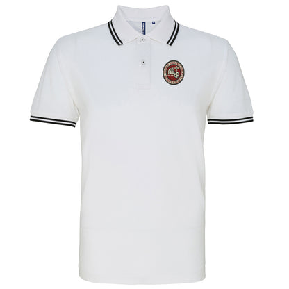 Old School Fulham Football Tipped Polo Shirt