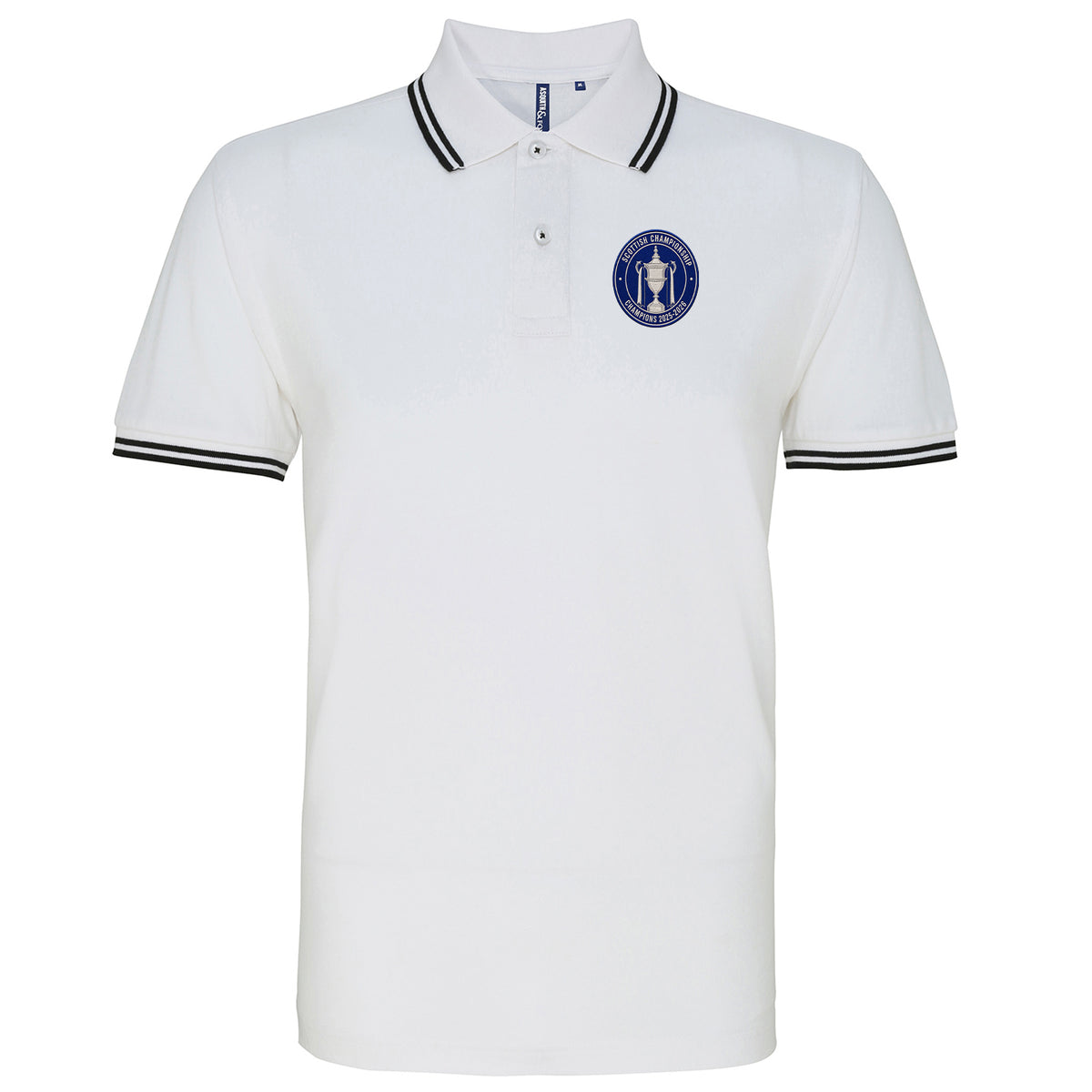 St Johnstone Scottish Champions 2025-2026 Tipped Polo Shirt