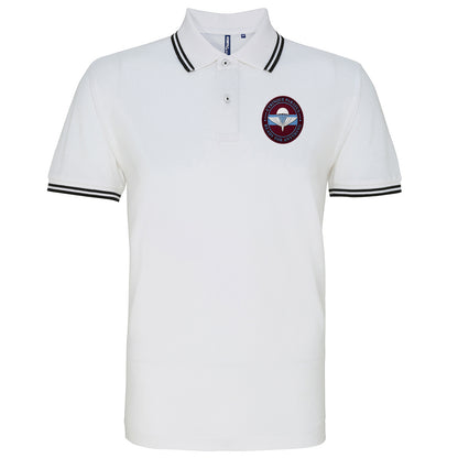 Utrinque Paratus Ready for Anything Embroidered Tipped Polo Shirt