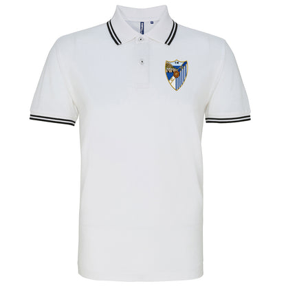 Retro Malaga 1948 Football Tipped Polo Shirt