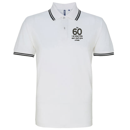 60th Birthday Tipped Polo Shirt