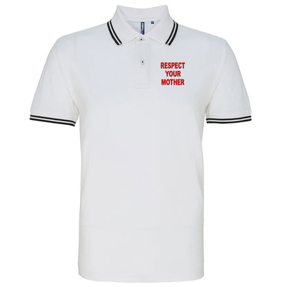 Respect Your Mother Tipped Polo Shirt