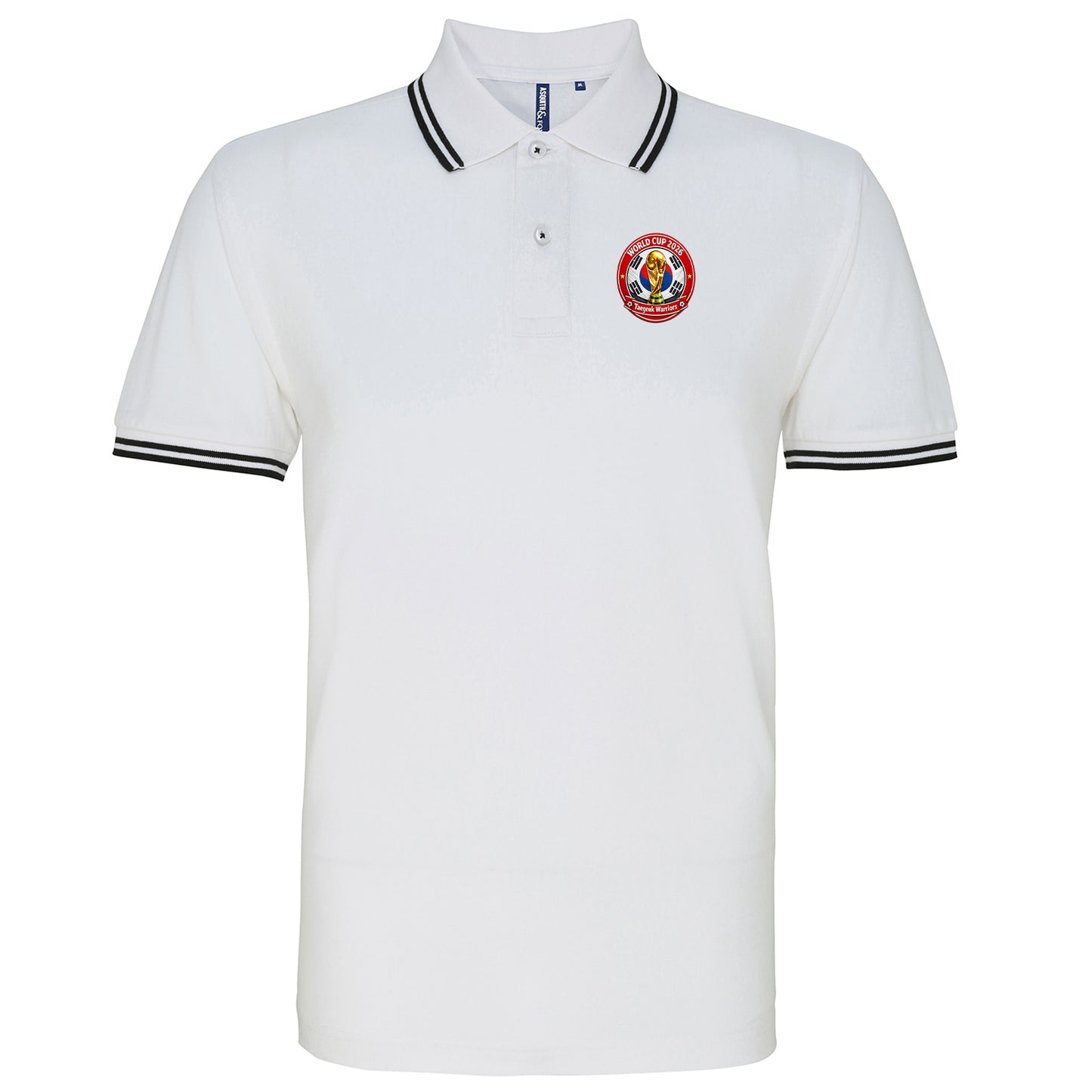 South Korea World Cup 2026 Embroidered Tipped Polo Shirt