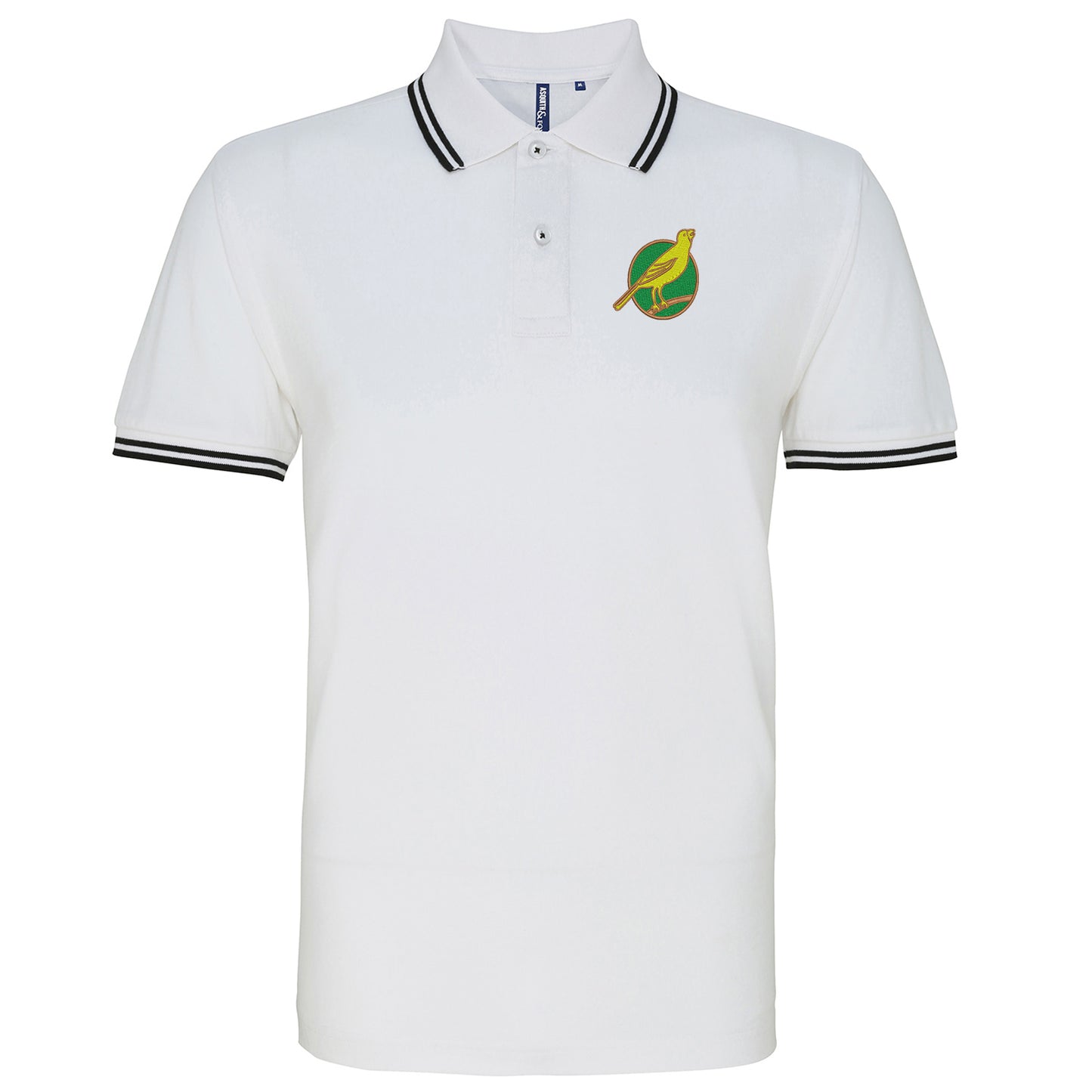 Norwich City FC Football Tipped Polo Shirt