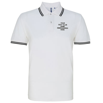 Personalised Golf Club Embroidered Tipped Polo Shirt