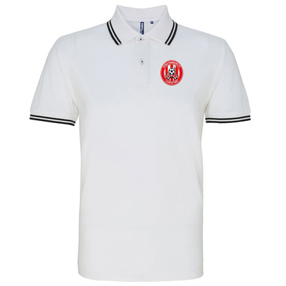 Retro Stoke City Football Tipped Polo Shirt 