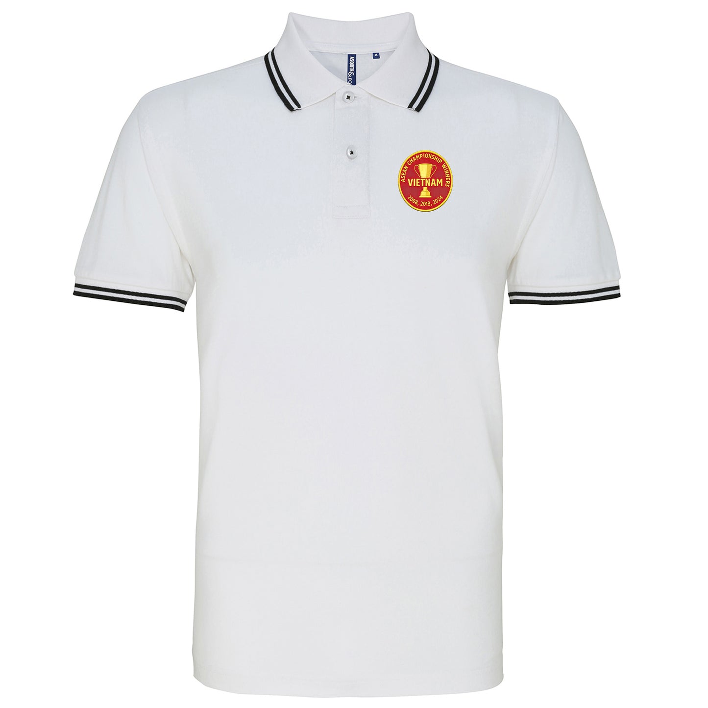 Vietnam Football Tipped Polo Shirt