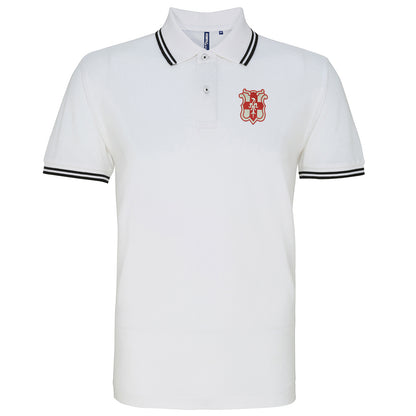 Retro Lincoln 1950s Embroidered Tipped Polo Shirt