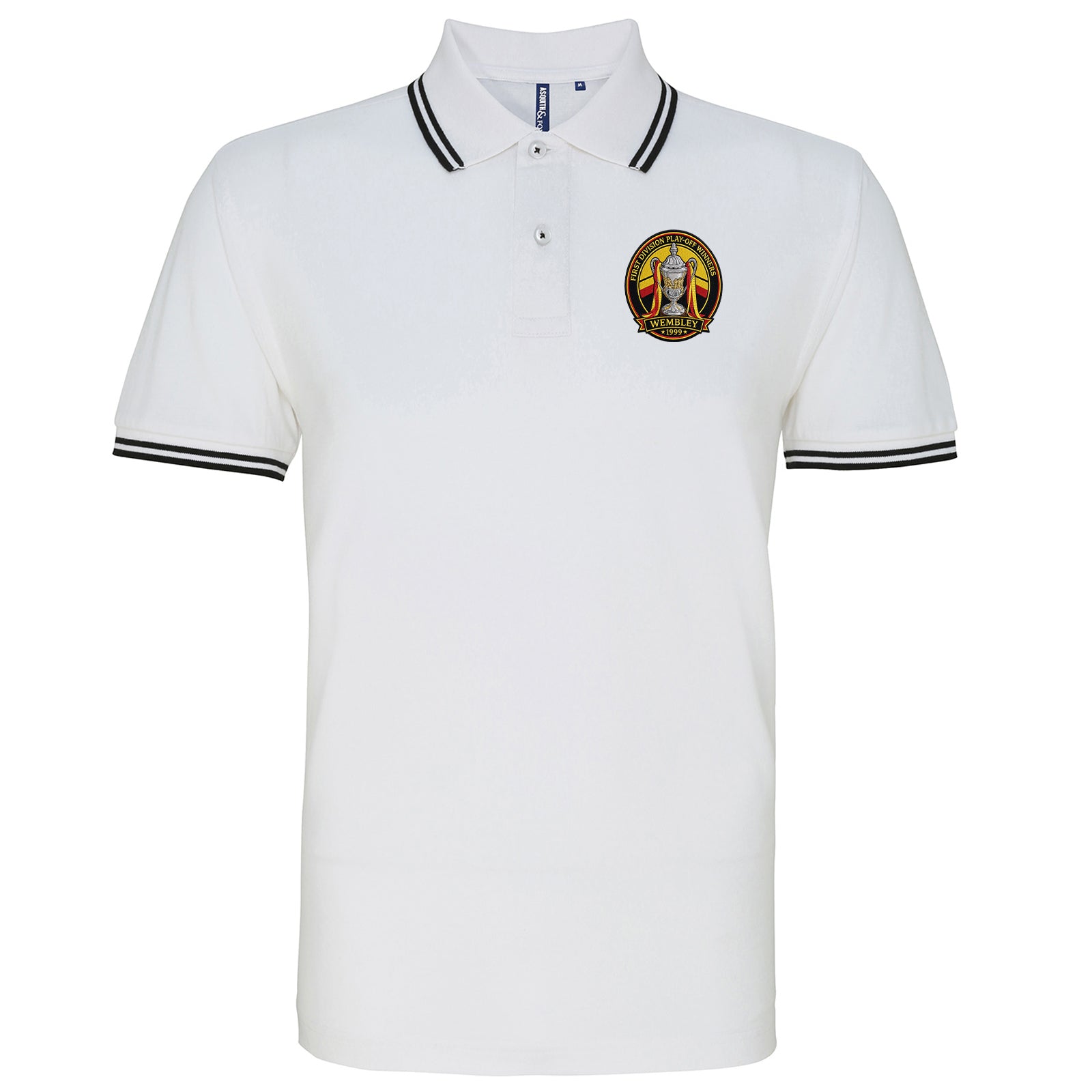 Watford Retro Play Off Winners Tipped Polo Shirt 