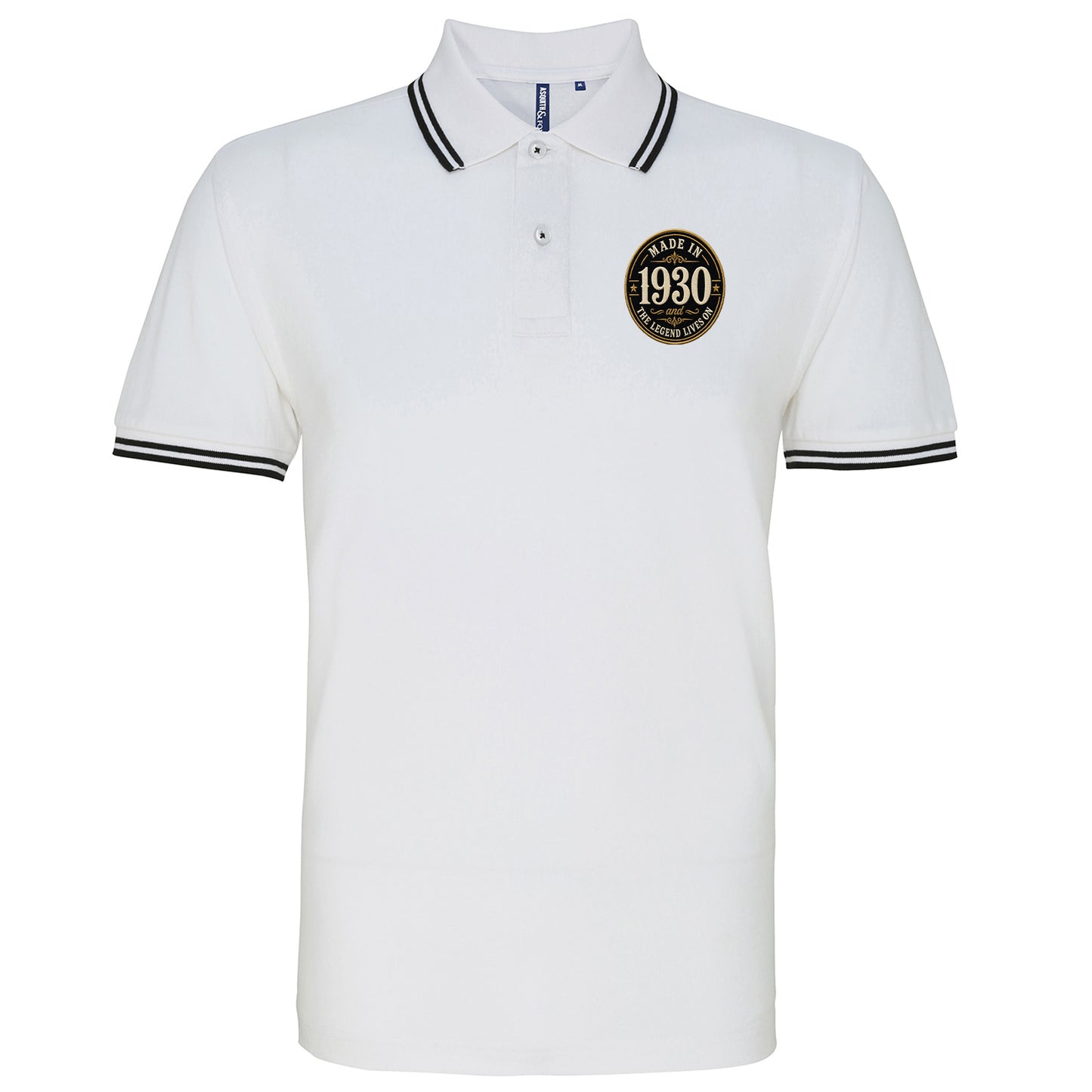 Made in 1930 Birthday Tipped Polo Shirt