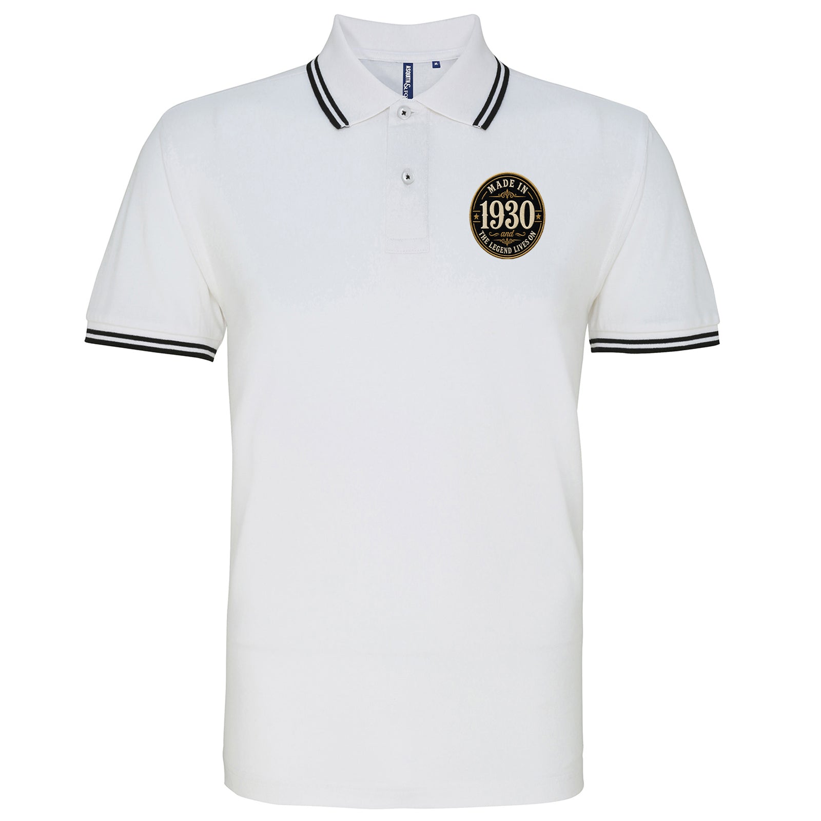 Made in 1930 Birthday Tipped Polo Shirt