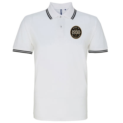 Made in 1930 Birthday Tipped Polo Shirt