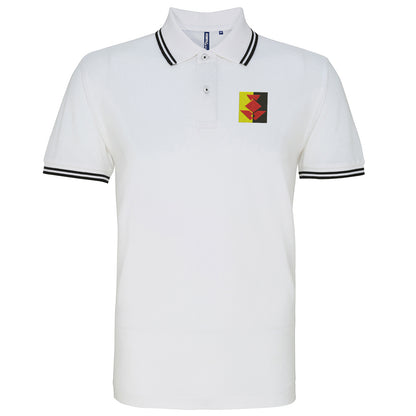 Retro Partick 1990 Embroidered Tipped Polo Shirt